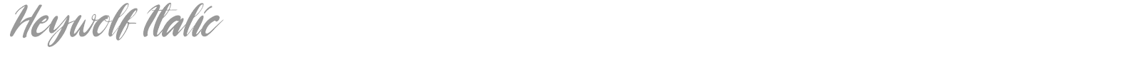 Heywolf font preview